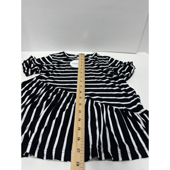 Toddler Summer Stripped Dress T-Shirt, Kukume Black & White Cute Size 120 T - Picture 8 of 9